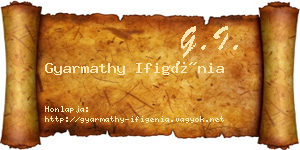 Gyarmathy Ifigénia névjegykártya